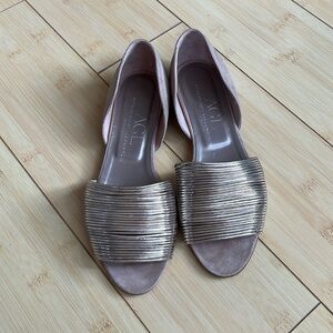 AGL Attilio Giusti Leombruni Mauve & Silver Ballet Shoe Made in Italy